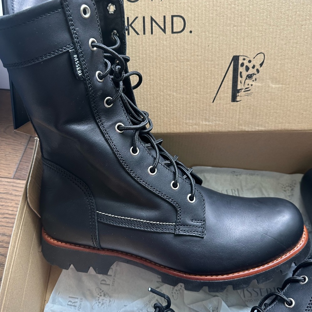 Black Italian Leather Men's Boots